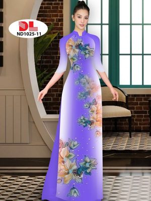 Vải Áo Dài Hoa In 3D AD ND1025 27